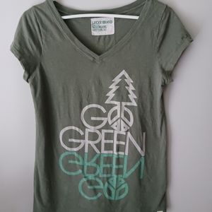 Lucky sz M Go Green 100% Organic cotton t-Shirt